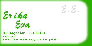 erika eva business card